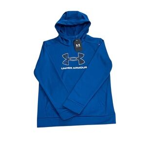 Under Armor Rival Fleece Big Logo Print Fill boys Youth Large New